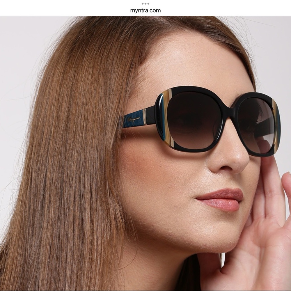 Salvatore Ferragamo prescription sunglasses.